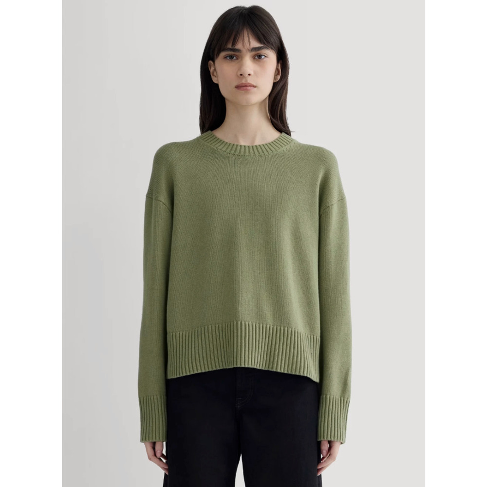 everlane the boxy sweater in everyday cotton in sagebrush women size medium
